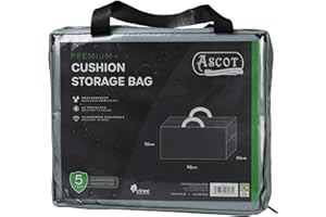 ASCOT GARDEN FURNITURE COVERS Ascot Premium Cushion Storage Bag - 90 X 46 X 56 H Modern Grey