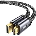 JSAUX 4K DisplayPort to HDMI Cable, 1M High Speed Gold-Plated DP(Male) to HDMI(Male) Lead 4K 30Hz with Audio and Video Compatible for PC/Laptop, Monitors/Projector/HDTV, Lenovo, Dell, HP - Grey