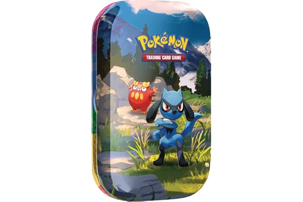 Pokémon : Mini-boîte Méga-Évolution – Héros Transcendants – Riolu et Darumarond (1 Page d’Autocollants, 1 Carte Artistique et 2 boosters)