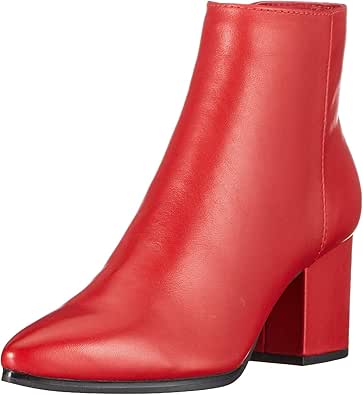 amazon red ankle boots