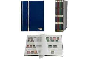 PROPHILA COLLECTION Album pour timbres, 16 pages, intérieur blanc (couv. bleu)