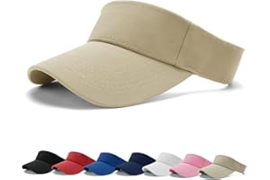 BLURBE Sun Visor Cap - Women Ponytail Baseball Cap, Sport Outdoor Plain Visor Hat, Adjustable Twill Golf Tennis Hats