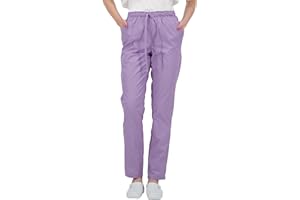 B-well ALESSI Pantaloni Infermiere Pantalone Sanitario Pantaloni Sanitari Pantaloni Divisa Sanitaria Pantaloni Medici Unisex con Elastico in Vita e 3 Tasche Posteriori