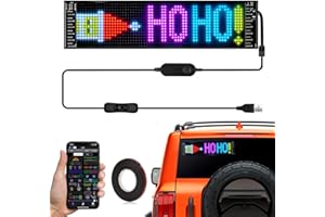 CARSEATTY Insegna luminosa led, 37.2x9.2 cm Scritte Luminose, Schermo LED Programmabile, Scritte Led Personalizzabili Per Decorazione Da Parete con app Bluetooth controllata, testo, visualizzazione animazione