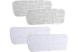 XRVRILE 4 stycken torköverdrag ersättningsöverdrag för Vileda Steam XXL Steam Cleaner, platt mopp pads set för Vileda Steam P