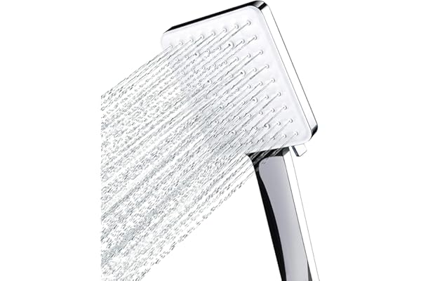 Newentor Pommeau de Douche, Haute Pression, 6 Modos, Pommeau de Douche, Argenté