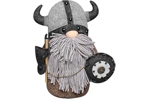 itrimaka Adornos Hechos a Mano de gnomos navideños - Muñeco de Peluche navideño Decoraciones de gnomos Figuras de Papá Noel Elfo | Gnomish Viking Gladiator Home Mesa Decoración Niños 10.23 Pulgadas