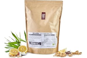 La Newyorkina Granola Coco Lemon Friends 1,5kg Con Coco Rallado, Frutos Secos y Aceite de Oliva Virgen Extra