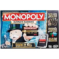 Monopoly Game: Ultimate Banking Edition Board Game, Electronic Banking Unit, Game for Families and Kids Ages 8 and Up