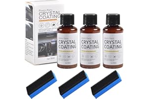 Tundwhite Kunststoffpflege Auto 3 Stück 30ml Schwarz Innen + Außen Kunststoff Auffrischer mit Schwamm