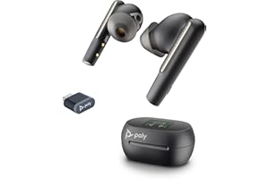 Słuchawki Poly Voyager Free 60+ UC (Plantronics) — Redukcja szumów zapewnia wyraźne rozmowy – ANC — etui do ładowania ze sterowaniem dotykowym — kompatybilne z telefonami iPhone, Android, komputerami