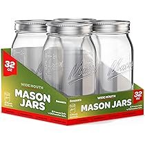 North Mountain Supply Ball - Tarros Mason de boca ancha de 16 onzas con tapas y bandas, paquete de 2, empaquetados en caja ImpactGaurd, sin BPA, fabricados en los Estados Unidos, para