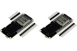 TECNOIOT 2pcs ESP32 OLED WeMOS Development Board WiFi+Bluetooth ESP-WROOM-32 ESP-32 ESP-32S