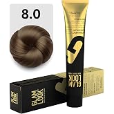 GLAMLOOK Kalıcı Sa&ccedil; Boyası | 8.0 A&ccedil;ık Kumral | 100 ml | Koruyucu, nemlendirici, besleyici yağlar, d&uuml;ş&uuml;k amonyak seviyesi, pro