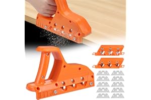 Fentar Kantenhobel für Gipskarton, Gipskarton Hobel mit 45° und 60° Klingensatz, Robust Gipskarton Schneider Handhobel, Mehrzweck Kantenhobel für Gipskartonplatten Korkplatten mit 10 Klingen Ersatz