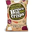 Brown Bag Crisps Beetroot, Carrot & Parsnip Veggie Crisps, 40 g (Pack of 15)