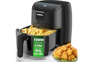 ‎AIGOSTAR Aigostar Air Fryer 4L, Heißuftfritteuse XXL, Heissluft Fritteusen ohne Öl, 8 Menü, LED Touchscreen, 1500W, BPA-frei