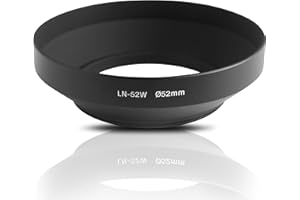 Ares Foto® 52mm Weitwinkel Gegenlichtblende Streulichtblende Sonnenblende zum Einschrauben. CNC gefrästes Metall (Aluminium). Kompatibel mit Sony Canon Nikon Fujifilm Olympus Tamron Sigma Pentax