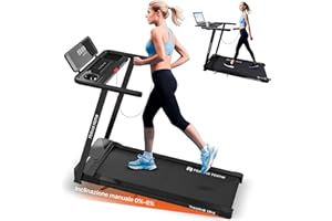 Mobvoi Home Tapis Roulant AI Intelligente 3 in 1 per casa e ufficio Supporto per Tapis Roulant per Tazza Telefono Laptop Ampia Area di Corsa Display a LED TicSports Zwift Kinomap APP 12km/h 120kg