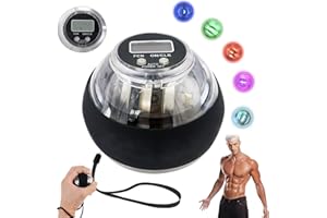 NNOUONN Gyro Ball Gyroscope 2025, Curaball Hand Strengthening Device - Auto-Start Hand Exerciser with Counter, Wrist Strengthener, Torqueball Resistance Trainer for Arm Fingers, Colorful LED Lights