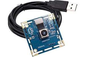 ELP Module de caméra USB 8 MP autofocus USB sans distorsion Webcam pour ordinateur, Full HD 2448P Lightburn Module de caméra embarquée pour imprimante 3D, industrie