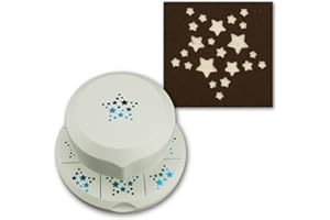 Artoz, Punzonatrice a forma di stella con molte piccole stelle, perforatrice liberamente posizionabile per creare biglietti, biglietti di auguri natalizi