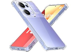 Cresee Funda para Xiaomi Redmi Note 13 Pro 4G / Poco M6 Pro 4G, funda transparente para teléfono móvil con esquinas reforzadas, funda fina suave, antigolpes, transparente