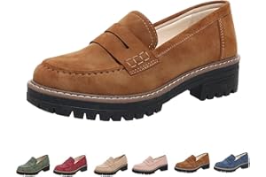 YUCHIFA Orthoture Mocasines ortopédicos con Plataforma, Mocasines cómodos para Mujer, Zapatos para Caminar con Punta Redonda para Mujer, Mocasines con Suela de Gamuza para Mujer