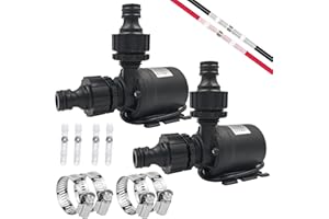 BYZESTY 2 Pièces Pompe a Eau 12v, Mini Pompe à Eau Submersible Moteur Sans Balais 800l/h 5m, Pompes à Eau pour la Circulation de l'eau de la Piscine de Fontaine Solaire d'aquarium d'étang de Bassin