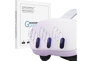 NEWZEROL 3 Sets VR Camera Protector Compatible for Quest 3,Lens Protector [High Definition] Anti Bubble Tempered Glass Screen Protector for Meta Q3 VR Accessories