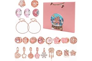 DHINCHANSAIB Calendario de Adviento de joyas 2024 para mujeres y niñas - Regalos navideños versátiles: pulseras, regalos para adolescentes y sorpresas navideñas para mujeres