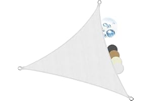 Sol Royal Sonnensegel dreieckig Wasserdicht 3x3x3m Terrasse – Sonnensegel Balkon Segeltuch UV Sonnenschutz Garten Pool Camping Sonnenschutz Segel Weiß – PS9