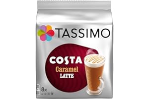 Tassimo Costa Caramel Latte, Pack of 3 x8 Caramel Coffee Latte (24 Drinks)
