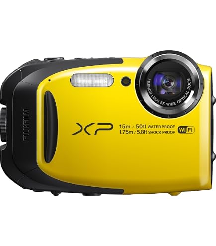 Fujifilm Finepix XP130 Gialla – Fotocamera Subacquea 16MP, Zoom 5x, Wi-Fi E Bluetooth, Antiurto 1,75 M