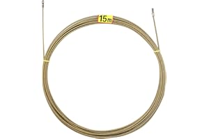 IRSCorp Enfile-fil électrique à ressort de 15 m - Outil d'extraction de câble amélioré - 5 noyaux - Grand trou d'arrivée - Dispositif de filetage d'électricien
