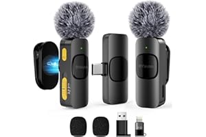 BYbrutek kabelloses Ansteckmikrofon mit Vier Aufnahmemodi für Handy, iPhone, Android und PC – Mini-Mikrofon, geeignet für Videoaufnahmen, Vlog, TikTok, YouTube, Live-Übertragung und Interviews