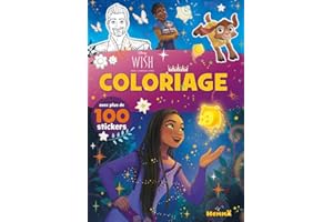 Disney Wish – Coloriage avec plus de 100 stickers – Livre de coloriage avec stickers – Dès 4 ans