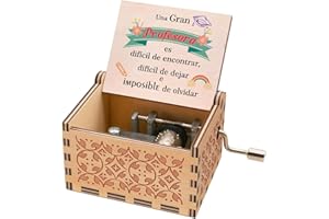 MICTENEY Regalos Originales Cajas de Música para Profesores,Regalo Profesora Infantil Primaria Personalizados de Fin de Curso