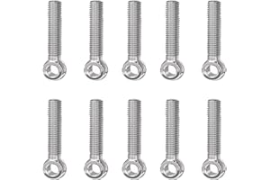 JIHXYER 10 Pezzi Bullone Girevole M6 X 20 mm, Bullone ad Anello, Golfare, Viti ad Occhio in 304 Acciaio Inox