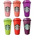 Starbucks Spring 2022 Color-changing Reusable 6 Hot Cups Set 16 oz (each)