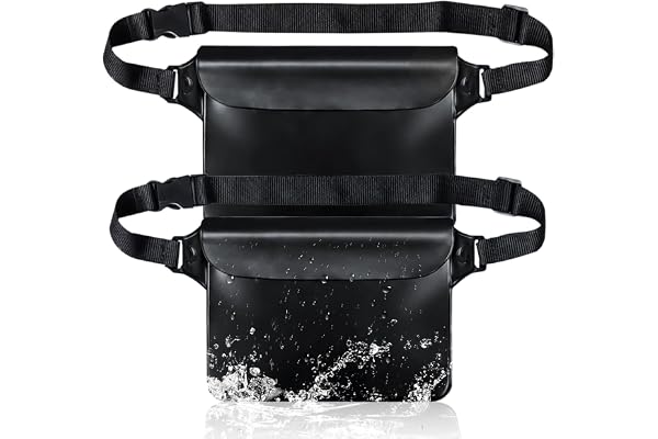 Mritrit 2 st vattentäta påsväskor 20 x 15 cm vattentäta Bumbags midjeväska för män och kvinnor håll telefonen torra väskor för simning kajakpaddling paddelbräda camping
