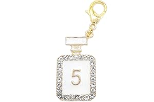 Arcadia Gifts Number Five 5 Perfume Bottle Clip on Charms for Chain Bracelets and Necklace