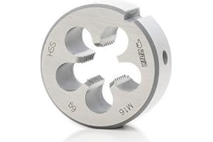 BAERCOIL BAER - Filiera filettata M12 HSS, M 12 x 1,75, filettatura sinistra, filettatura metrica regolare, filettatura esterna in acciaio per utensili altamente legato, filettatura esterna