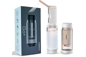 VIKKEN® Go+ max High Pressure Bidet USB-Type C Mobile Electric Rechargeable Handheld Portable Travel Bidet Hygiene Self-Care Ultra Strong Water Sprayer, 300ml White