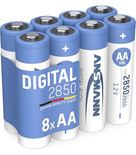 ANSMANN Piles Rechargeables NiMH AA 2800 MAh 1,2V (lot De 4) – Piles HR6 à Haute Capacité Pour Manette Xbox, Voiture Téléguidée, Caméra Nocturne, Etc. – Batteries Rechargeables De Qualité Premium