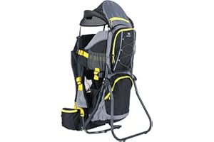 DROMADER Porte-bébé Randonné - Pour les Enfants de Plus de 12 Mois - Sac à dos avec Porte-bébé et Harnais - Set Indispensable pour les Voyages - Protection Pluie - Quokka