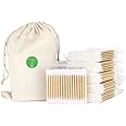 Hua You Wooden Stick Double Head Tips Natural Pure Cotton Swabs Ear Cleaning Picks Buds - 300 Pcs