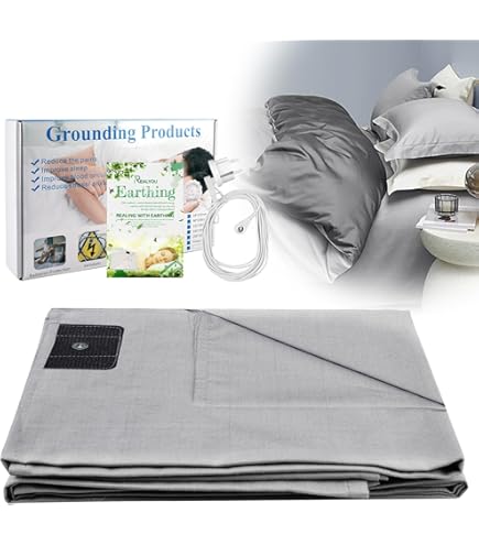 Tappetino Messa A Terra 100x203 Cm Con Cavo UE | Lenzuolo Earthing In Cotone Biologico E Argento, Per Sonno E Benessere