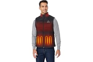 ORORO Men's Heated Gilet with Power Bank, Heated Vest Men Up to 10 Hours of Warmth