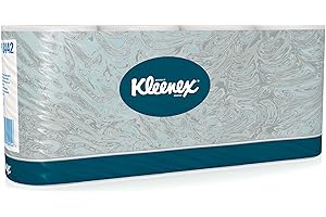 Kleenex Toilettenpapier 8442 – 64 Toilettenpapierrollen x 350 (22.400 Blatt Wc-Papier) - weiß, 2-lagig